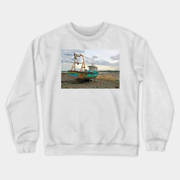 Guernsey Fishing Boat Crewneck Sweatshirt by RedHillDigital